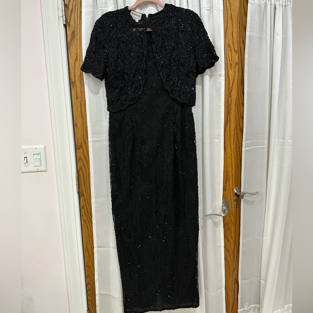 embellished Black formal Dress
